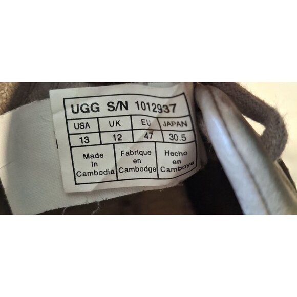 UGG Mens Size 13 Brown Perforated Leather Chukka Boots Comfortable - Picture 5 of 12